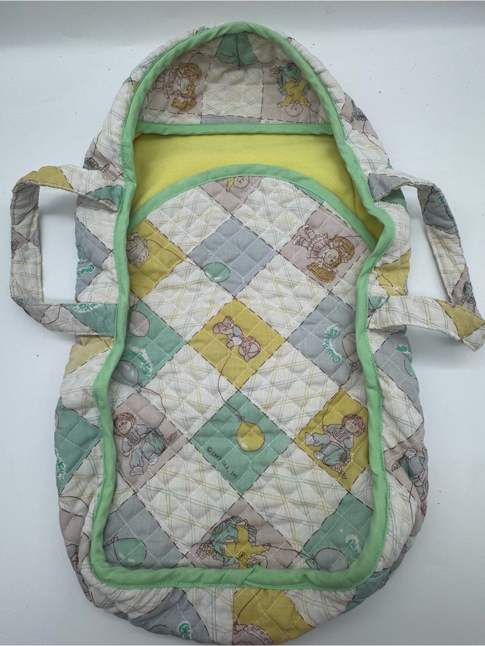 Vintage 1983 Cabbage Patch Kids Quilted Doll Carrier